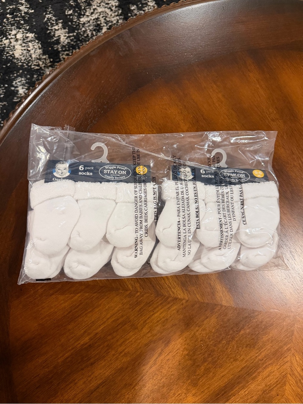 Gerber White No-Show Athletic Socks - 2 Packs 0-6 months